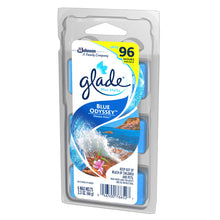 Load image into Gallery viewer, Glade Wax Melts Air Freshener, Scented Candles with Essential Oils for Home and Bathroom, Blue Odyssey, 6 Count