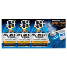 Load image into Gallery viewer, Hot Shot No Mess Fogger With Odor Neutralizer Deeper Reaching Dry Fog Formula, 1.2 Ounce, 3 Count (Pack of 3)