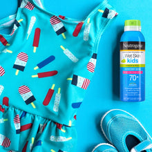 Load image into Gallery viewer, Neutrogena Wet Skin Kids Sunscreen Spray Mist, Water-Resistant and Oil-Free, Broad Spectrum SPF 70+ UVA/UVB Protection, Hypoallergenic, PABA-Free Non-Comedogenic, 5 oz