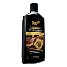 Load image into Gallery viewer, Meguiar's Gold Class Rich Leather Lotion – Cleans, Conditions &amp; Protects for Complete Care – G7214, 14 oz