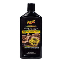 Load image into Gallery viewer, Meguiar's Gold Class Rich Leather Lotion – Cleans, Conditions &amp; Protects for Complete Care – G7214, 14 oz