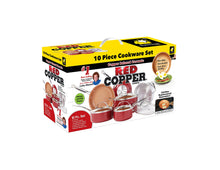 Load image into Gallery viewer, BulbHead Red Copper 10 PC Copper-Infused Ceramic Non-Stick Cookware Set
