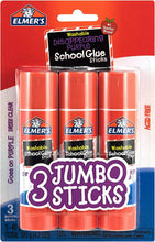 Load image into Gallery viewer, Elmer's Glue Stick (E579), Disappearing Purple, 3 Sticks 3 Pack