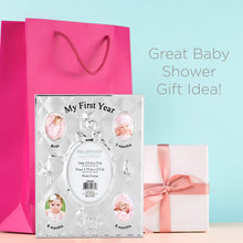 Load image into Gallery viewer, Briarwood My First Year Baby Photo Frame in Silver-Tone