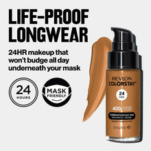 Load image into Gallery viewer, Revlon ColorStay Liquid Foundation Makeup for Combination/Oily Skin SPF 15, Longwear Medium-Full Coverage with Matte Finish, Mahogany (440), 1.0 oz
