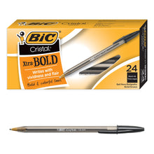 Load image into Gallery viewer, BIC Cristal Xtra Bold Ballpoint Pen, Bold Point (1.6mm), Black, 24-Count