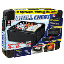 Load image into Gallery viewer, ONTEL Chill Chest Cooler – 60 Cans, Collapsible, Insulated, Lightweight, Portable, Waterproof – Great for Parties, Picnics, Camping, Beach, Tailgating, Fishing, Hunting, Boating and More!