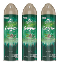 Load image into Gallery viewer, Glade Air Freshener Spray - Limited Edition - ICY Evergreen Forest - Net Wt. 8 OZ (227 g) Per Can - Pack of 3 Cans