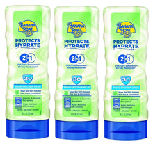 Load image into Gallery viewer, Banana Boat Protect &amp; Hydrate Sunscreen Lotion 2 in 1 SPF 30, 6 FZ (Pack of 3)