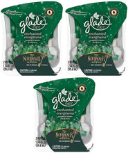 Load image into Gallery viewer, Glade Plugins Scented Oil Refills - Holiday Collection 2018 - Enchanted Evergreens - 2 Count Oil Refills Per Package - Pack of 3 Packages
