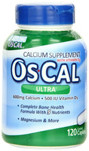 Load image into Gallery viewer, OS-Cal Ultra 600 Plus Calcium Supplement Tablets with 9 Essential Vitamins and Minerals, 120-Count Bottles (Pack of 2)