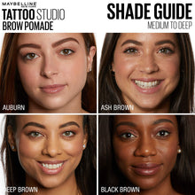 Load image into Gallery viewer, Maybelline New York Tattoostudio Brow Pomade Long Lasting, Buildable, Eyebrow Makeup, Auburn, 0.106 Ounce