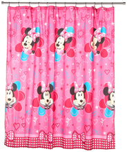 Load image into Gallery viewer, Jay Franco Disney Mouse Fabric Shower Curtain-'Fucshia, 70" X 72", Minnie Pink Hearts