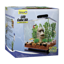 Load image into Gallery viewer, Tetra LED Cube Shaped 3 Gallon Aquarium with Pedestal Base