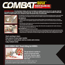 Load image into Gallery viewer, Combat Max Roach Killing Gel for Indoor and Outdoor Use, 1 Syringe, 2.1 Ounces