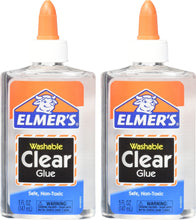 Load image into Gallery viewer, Elmer's E305 Washable School Glue, 5 oz Bottle, 2 Pack, Clear