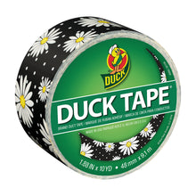 Load image into Gallery viewer, Duck 284565 Printed Duct Tape Single Roll, 1.88 Inches x 10 Yards, Crazy Daisy