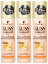 Load image into Gallery viewer, GLISS Hair Repair Leave-In Conditioner, Ultra Moisture Express Repair for Dry or Stressed Hair, 6.8 Ounces (Pack of 3)