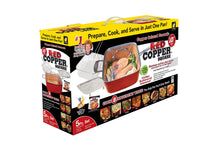 Load image into Gallery viewer, BulbHead Red Copper Square Pan 5 Piece Set by BulbHead, 10-Inch Pan, Glass Lid, Fry Basket, &amp; More