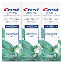Load image into Gallery viewer, Crest 3D White Whitening Therapy Toothpaste, Peppermint Oil, 4.1 Ounce, Pack of 3