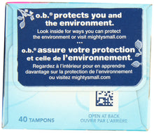 Load image into Gallery viewer, o.b. Regular Absorbency Tampons, 40 Count