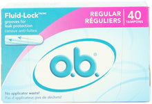 Load image into Gallery viewer, o.b. Regular Absorbency Tampons, 40 Count